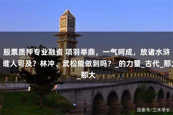 股票质押专业融资 项羽举鼎，一气呵成，放诸水浒，谁人可及？林冲、武松能做到吗？_的力量_古代_那大