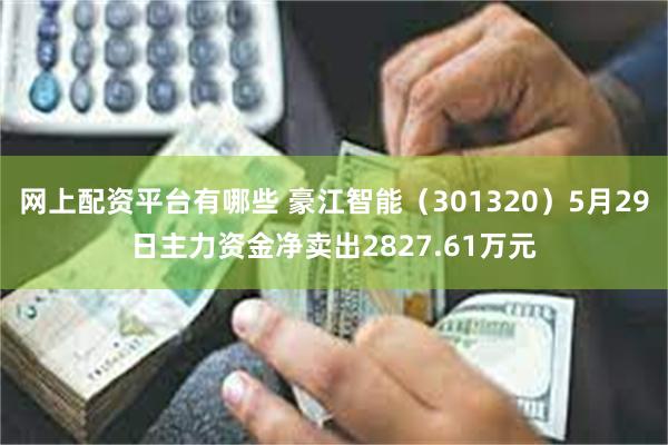 网上配资平台有哪些 豪江智能（301320）5月29日主力资金净卖出2827.61万元