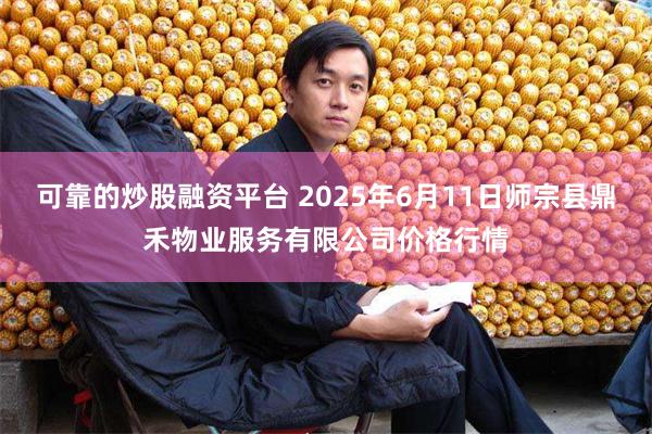 可靠的炒股融资平台 2025年6月11日师宗县鼎禾物业服务有限公司价格行情