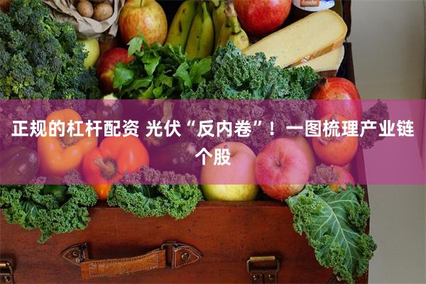 正规的杠杆配资 光伏“反内卷”！一图梳理产业链个股