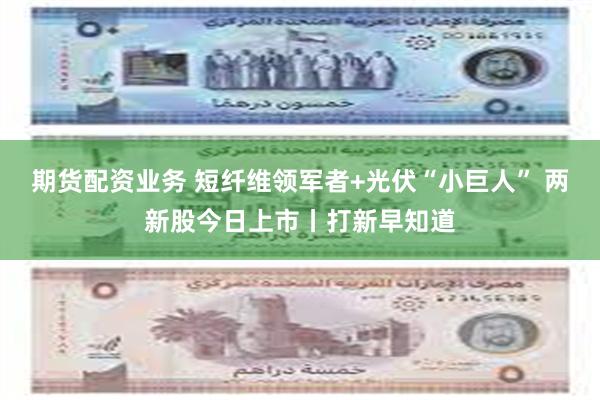 期货配资业务 短纤维领军者+光伏“小巨人” 两新股今日上市丨打新早知道
