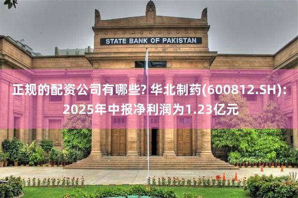 正规的配资公司有哪些? 华北制药(600812.SH): 2025年中报净利润为1.23亿元