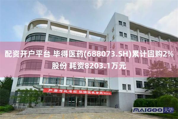 配资开户平台 毕得医药(688073.SH)累计回购2%股份 耗资8203.1万元
