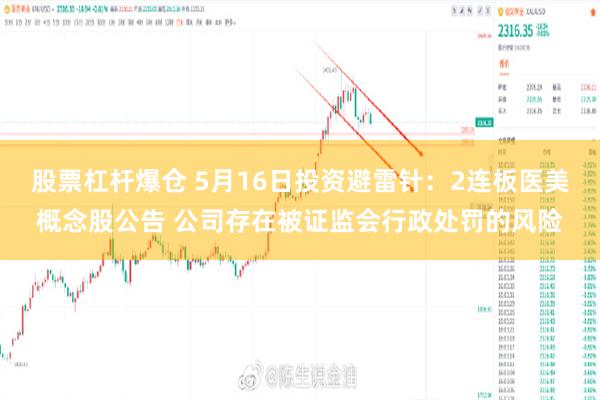 股票杠杆爆仓 5月16日投资避雷针：2连板医美概念股公告 公司存在被证监会行政处罚的风险