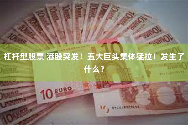 杠杆型股票 港股突发！五大巨头集体猛拉！发生了什么？
