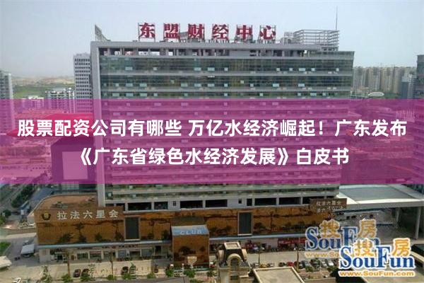 股票配资公司有哪些 万亿水经济崛起！广东发布《广东省绿色水经济发展》白皮书