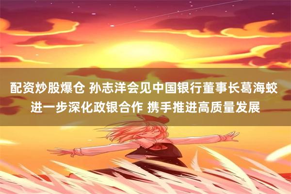 配资炒股爆仓 孙志洋会见中国银行董事长葛海蛟 进一步深化政银合作 携手推进高质量发展
