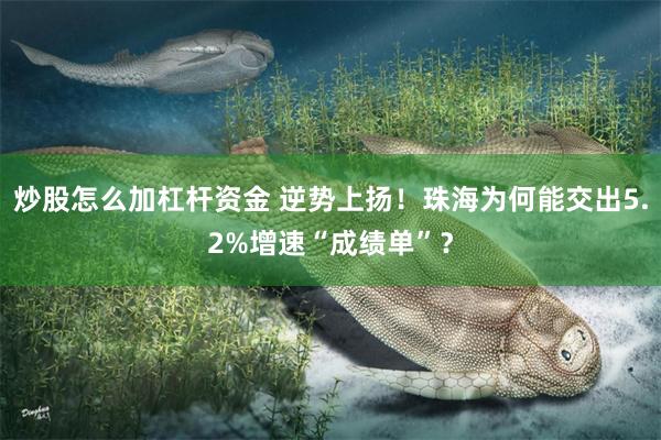 炒股怎么加杠杆资金 逆势上扬！珠海为何能交出5.2%增速“成绩单”？
